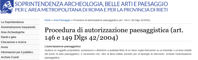 Autorizzazione Paesaggistica