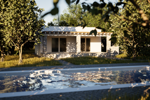 Terreno con villetta da complatere